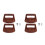 4Pcs Heat-Resistant Dark Brown Bakelite Pot Lid Knobs for Kitchen Use 4