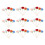 150Pièces Brochettes Décoratives Rose Artificielle 3