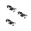 3Pcs Black Wall Clock Creative World Map for Bedroom Office 4