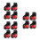 12Pcs Red Motorcycle Throttle Controller with Aluminum Handle Grips 5