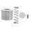 4Sets Silver Rv Toilet Valve Replacement Kit Quick Open Flush Valve 10