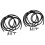 2Sets Easy Install Black Rubber Windshield Washer Hose Replacement Kit 6