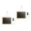 2Sets Portable Double-Sided Writing Boards Black Wooden Frame Home Use 7
