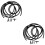 2Sets Easy Install Black Rubber Windshield Washer Hose Replacement Kit 8
