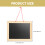 2Sets Portable Double-Sided Writing Boards Black Wooden Frame Home Use 10