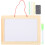 2Sets Portable Double-Sided Writing Boards Black Wooden Frame Home Use 2