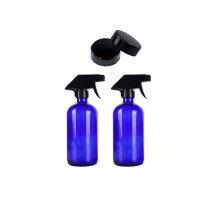 2Sets Portable Blue Glass Spray Bottles Refillable Fine Mist Sprayers