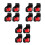 12Pcs Red Motorcycle Throttle Controller with Aluminum Handle Grips 7