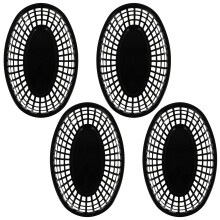 16Pcs Black Plastic Snack Trays Fruit Baskets for Food Storage