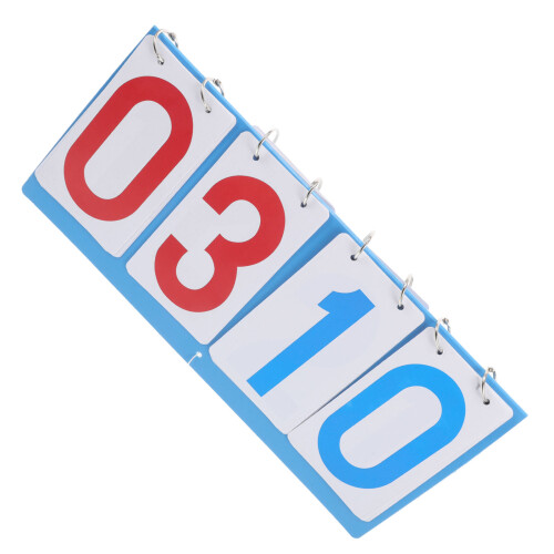5Pcs Lightweight PVC Flip Scoreboard Tabletop Manual Score Keeper 2
