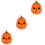 3Pcs Funny Orange Wind-Up Pumpkin Toys Halloween Clockwork Props 7