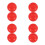 8Pcs Lightweight Red Plastic Round Trash Can Covers for Household Use 2