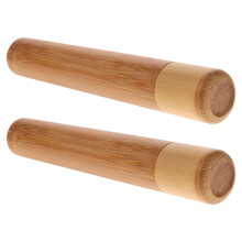 4Pcs Small Bamboo Cigar Holder Airtight Travel Humidor Box Beige