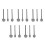 15Pcs Hollow Punch Kit Steel Leatherworking Tools for Home Use Silver 5