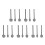 15Pcs Hollow Punch Kit Steel Leatherworking Tools for Home Use Silver 6