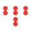 8Pcs Lightweight Red Plastic Round Trash Can Covers for Household Use 3