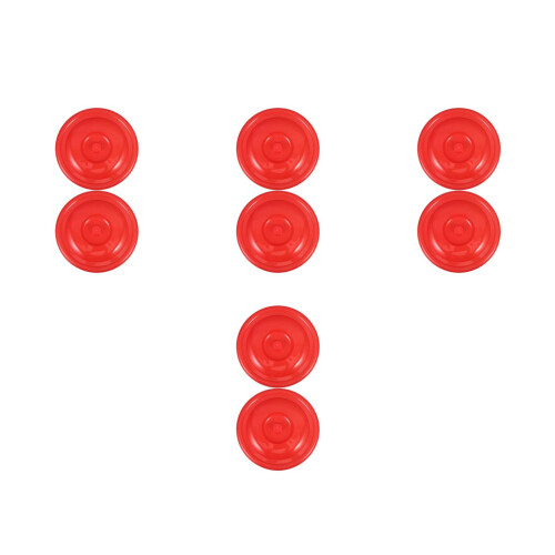 8Pcs Lightweight Red Plastic Round Trash Can Covers for Household Use 2