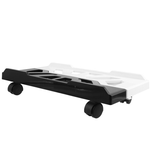 3Pcs Portable Pc Floor Stand Adjustable Width with Wheels for Computer 1