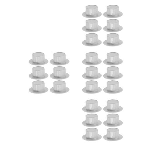 24Pcs Plastic Slide Screw Protectors Easy-Install Grey Safety Nut Caps 2