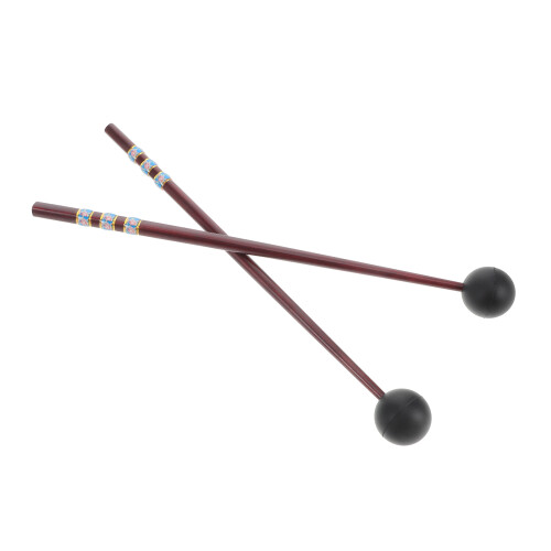 2Pairs Universal Wooden Drum Mallets Brown Comfortable Handle for Home 1