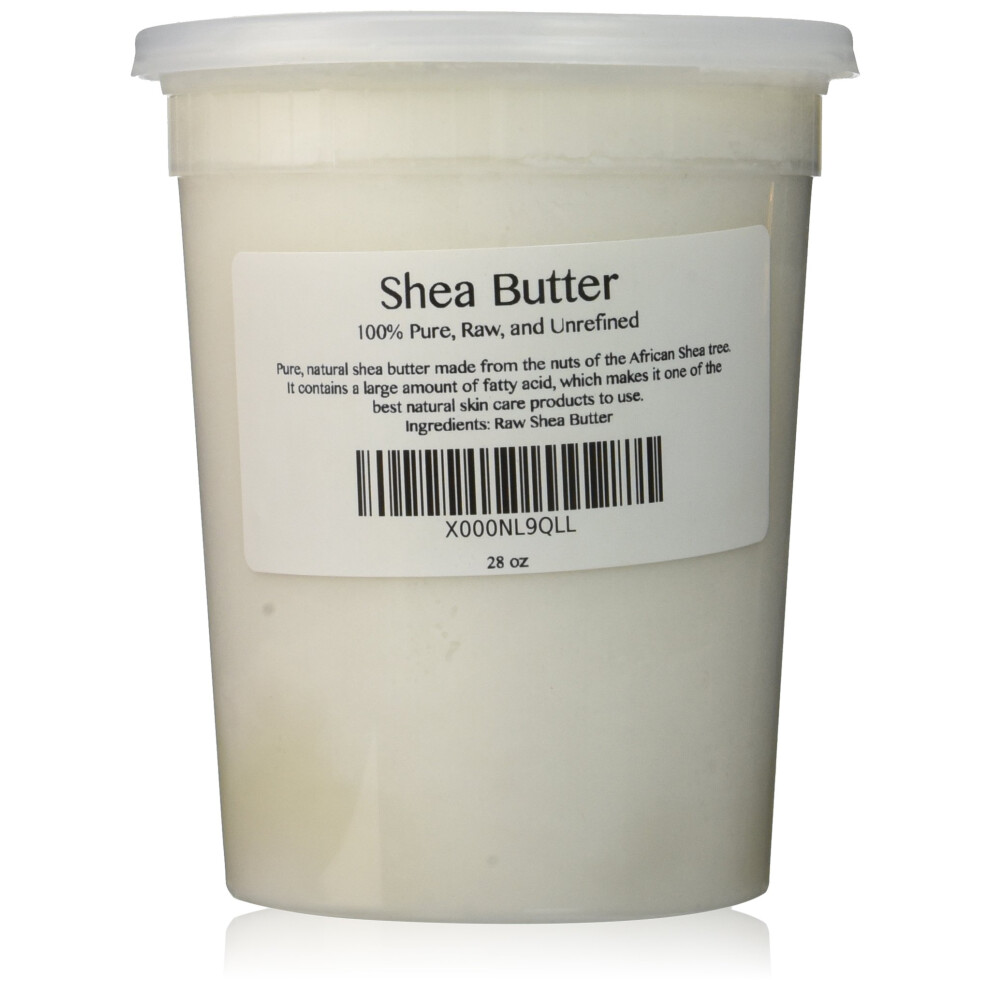 Skin Beauty Essentia 100% Pure Unrefined Raw Shea Butter - From The Nut Of The African Ghana Shea Tree (28 Oz)