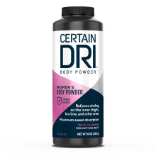 Certain Dri Polvere per Corpo Donna, Massima Assorbimento Sudore, Controllo Umidità e Odore, Formula Senza Talco
