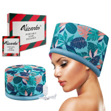 VICARKO Hair Steamer Thermal Heat Cap ???????????????? ???????? Deep Conditioning Natural Black Hair Scalp Treatment Spa Hot Head Care Electric for Ho
