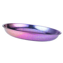 Outdoor Titanium Camping Plate 800ml Capacity Lightweight & Durable Picnic Dish