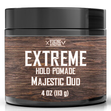 Pomada para el cabello Oud Majestic de Viking Revolution para hombres - Gel para el cabello de fijación extrema