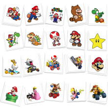 60 Stuks Cartoon Tijdelijke Tattoos voor Kinderen, DIY Sticker Artiesten, Mario Verjaardagsfeest Decoraties