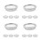 16Pièces Écran Filtrant Moxibustion Acier Argent Réutilisable 8