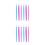 60Pcs Assorted Color Nail Cuticle Pushers Ergonomic Manicure Tools 7