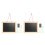 2Sets Portable Double-Sided Writing Boards Black Wooden Frame Home Use 5