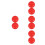 8Pcs Lightweight Red Plastic Round Trash Can Covers for Household Use 5