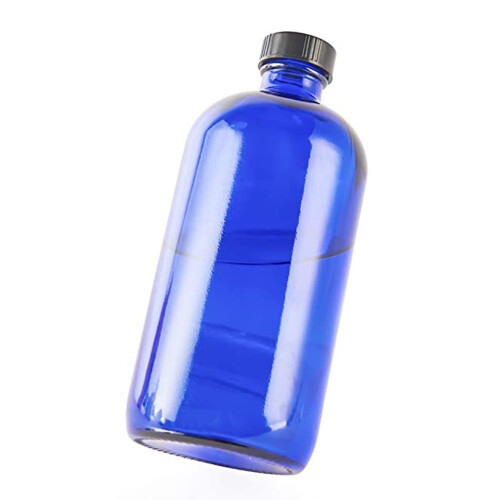 2Sets Portable Blue Glass Spray Bottles Refillable Fine Mist Sprayers 1