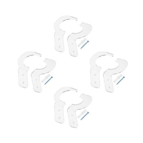8Pairs Clear Acrylic Baseball Bat Display Shelf Wall Mounted Organizer 2