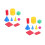 2Sets Multi Color Plastic Solid Shapes Set for Home Math Tools 6