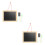 2Sets Portable Double-Sided Writing Boards Black Wooden Frame Home Use 4