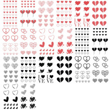Everjoy Rode Zwarte Liefde Hartjes Tijdelijke Tattoos 15 Ontwerpen 2 Kleuren 360 Patronen