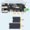 PCIe to M.2 Multifunctional Adapter, Compatible for Raspberry Pi 5, Two Power Supply Methods, Supports Dual 4K Outputs 3