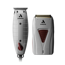 Andis 17270 T-Outliner Trimmer & Pro Foil Rasoir Lithium Titane - Kit Professionnel de Tondeuses