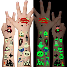 Awinmay Tatuajes Temporales Luminiscentes de Halloween para Niños - 360 Tatuajes que Brillan en la Oscuridad