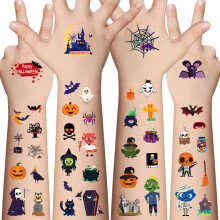 Tatuajes Temporales de Halloween para Niños - 360 Piezas Tatuajes Falsos para Halloween