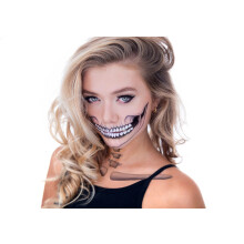 Tattoocrew 2 x Klassieke Skull Tijdelijke Tattoo Halloween Kostuum voor Volwassenen