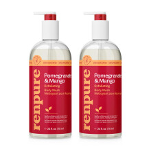 RENPURE Gel Doccia Esfoliante Melograno & Mango - Purifica, Esfolia, Idrata & Rivitalizza la Pelle - Per Tutti i Tipi di Pelle