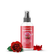 Locsanity Ren Rosenvatten Hår- och Ansiktsspray - Prova Storlek Fuktgivande Ansiktsmist (4oz)