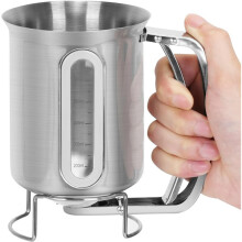 30oz Pannenkoekenbeslagdispenser met Kijkvenster RVS Beslagdispenser voor Het Bakken van Cupcakes, Muffins en Koken