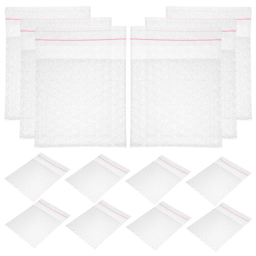 4Pcs Transparent Pe Bubble Pouches Double Layer Self-Seal for Packing 1