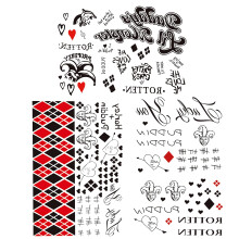Halloween Tijdelijke Tattoos, 3-Pakket Grote Nep Tattoo Stickers voor Vrouwen Kostuum Cosplay