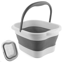 Leemeimei Bañera de Pies Plegable de 15L(4 GL) con Asa, Spa para Pies